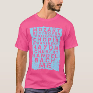 Beroemde klassieke muziek componist geschenk muzik t-shirt