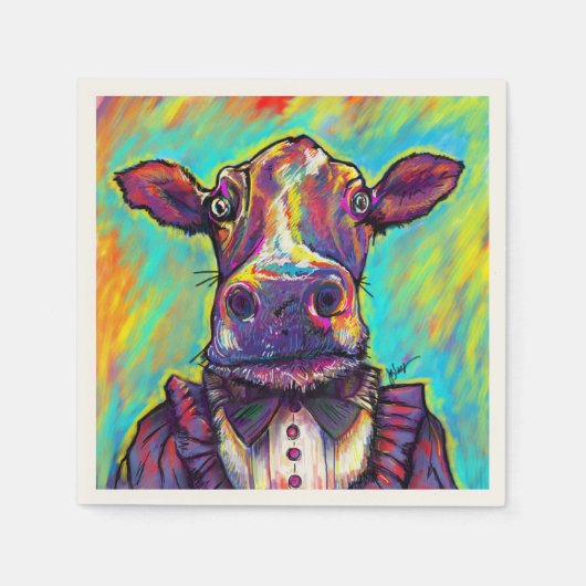 Beroemde Koe cocktailservetten Servetten (Voorkant)