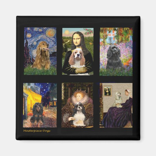 Beroemde Kunst Cocker Spaniel Composiet Magneet (Voorkant)