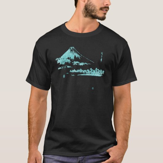 beroemde Kunstberg Fuji die zich achter T verschu T-shirt (Voorkant)