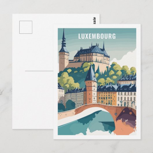 Beroemde Luxemburgse reisplaats Briefkaart (Voorkant / Achterkant)