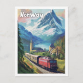 Beroemde Noorse  reisplaats Briefkaart (Voorkant)
