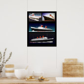 Beroemde Ocean Liners Poster (Keuken)