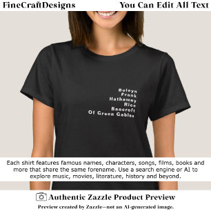 Beroemde Opmerkelijke Aangepaste Bewerkbare Lijst T-shirt