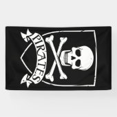 Beroemde Piratenschedel Botten Spandoek (Horizontaal)