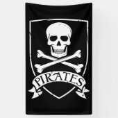 Beroemde Piratenschedel Botten Spandoek (Verticaal)