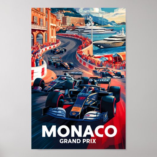 Beroemde reisplaats Monaco Poster (Voorkant)