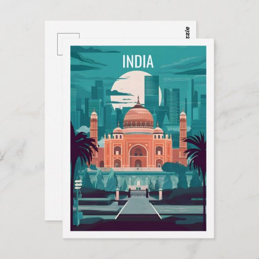 Beroemde reisplaats van India Briefkaart (Voorkant / Achterkant)