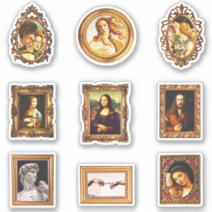 Beroemde Renaissance Art Framed Set Pack Sticker