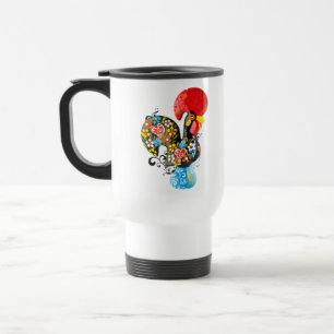 beroemde rooster van Barcelos Nr 06 - Floral editi Reisbeker