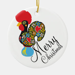 beroemde rooster van Barcelos Nr 06 Kerst Keramisch Ornament