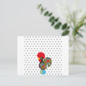 beroemde rooster van Barcelos Nr 06 - Polka Dots Briefkaart (Staand voorkant)