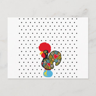 beroemde rooster van Barcelos Nr 06 - Polka Dots Briefkaart