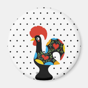 beroemde rooster van Barcelos Nr 09 - Polka Dots Magneet