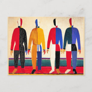 Beroemde schilderij van Kazimir Malevich, Sporters Briefkaart