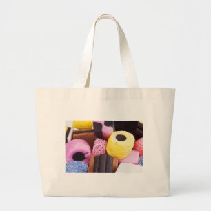 beroemde snoepjes van Licorice Grote Tote Bag