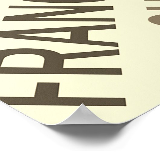 beroemde steden, het Poster Word Cloud (Hoek)