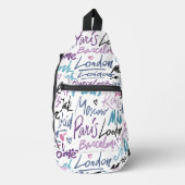 Beroemde steden van de wereld sling bag (Voorkant)