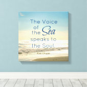 BEROEMDE STEM VAN HET ZEE SPREEKT TOT HET ZIELENCI CANVAS AFDRUK (Insitu (Houten vloer))