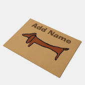 Beroemde teckel hond Abstract Deurmat (Schuin)