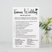 Beroemde Wedding Film Quotes spel (Staand voorkant)