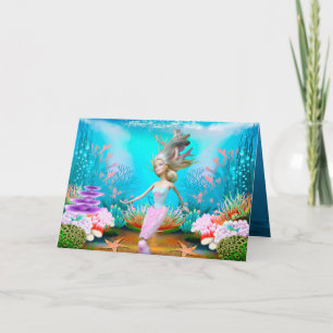 Beroemde zeemeermin kaart