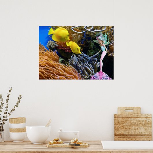 Beroemde zeemeermin poster (Keuken)