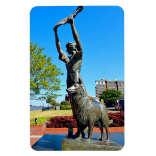 beroemde zwaaiende meisje bij Savannah, Georgia ma Magneet