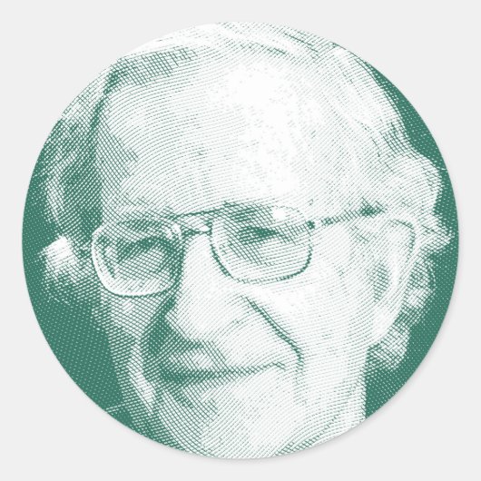 Beroemdheden Noam Chomsky 2 Ronde Sticker (Voorkant)