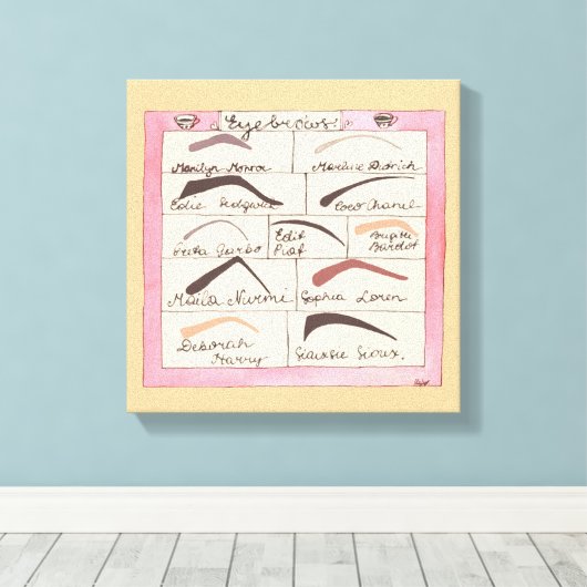 Beroemdheid Wenkbrauwen ~ Ingepakt Canvas .75 12x1 (Insitu (Houten vloer))