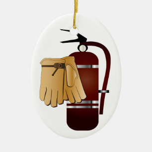 Beroep - brandweerman - SRF Keramisch Ornament