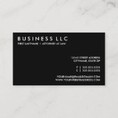 Beroepsrecht: Damask Justice weegschaal Visitekaartje (Achterkant)