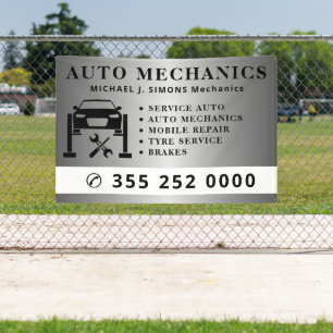 Beroepsservicebord voor autoreparatie spandoek