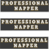 Beroepsslaper Typografie Sticker (Voorkant)