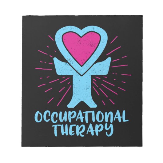 Beroepstherapie bij therapist notitieblok (Voorkant)