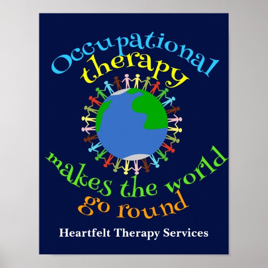 Beroepstherapie maakt de wereld rond poster (Voorkant)