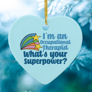 Beroepstherapie Wat is je Superpower Cute? Keramisch Ornament