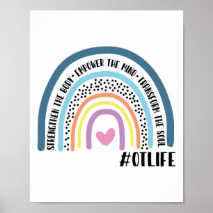 Beroepstherapistische regenboog versterkt het lich poster