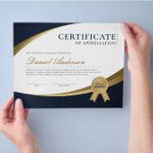 Beroepsverklaring van waardering flyer (Hand)