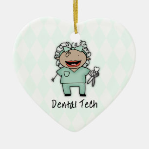 Beroepsvrouw Tech Personalized Keramisch Ornament