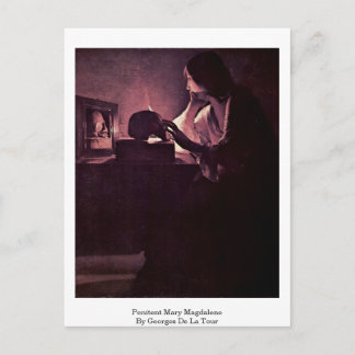 Berouwvolle Mary Magdalene door Georges de La Tour Briefkaart