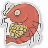 Berried Frazzled Red Cherry Shrimp Sticker (Voorkant)