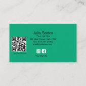 Berries and Branches Watercolor Splash Visitekaartje (Achterkant)