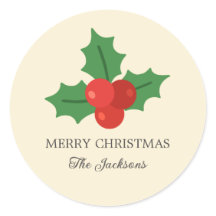 Berries and Leaves Personalized Christmas