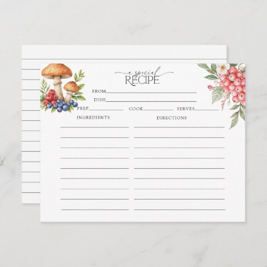 Berries botaniques | Cartes recettes (Devant / Derrière)