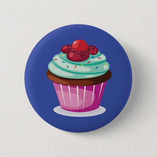 Berries Cupcake Button Badge (Voorkant)