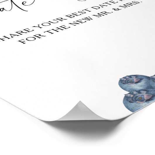 Berries - date nachtelijke ideeën. Datum jar bruid Poster (Hoek)