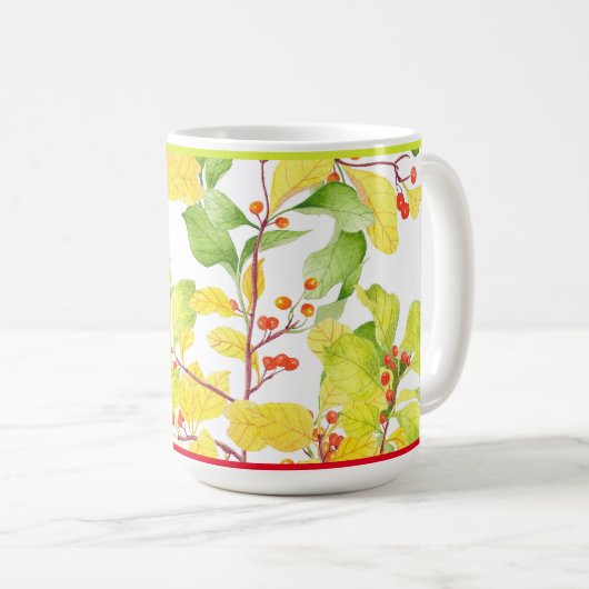 Berries d'automne sur une Mug classique (Devant droit)