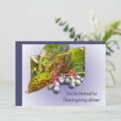 Berries d'automne Thanksgiving Invitation (Debout devant)