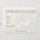 Berries d'automne Thanksgiving Invitation (Dos)